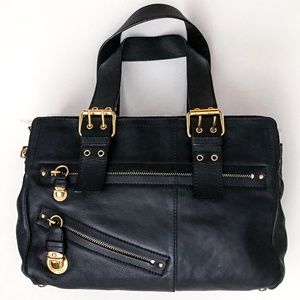 Marc Jacob Black Handbag with Gold Hardware